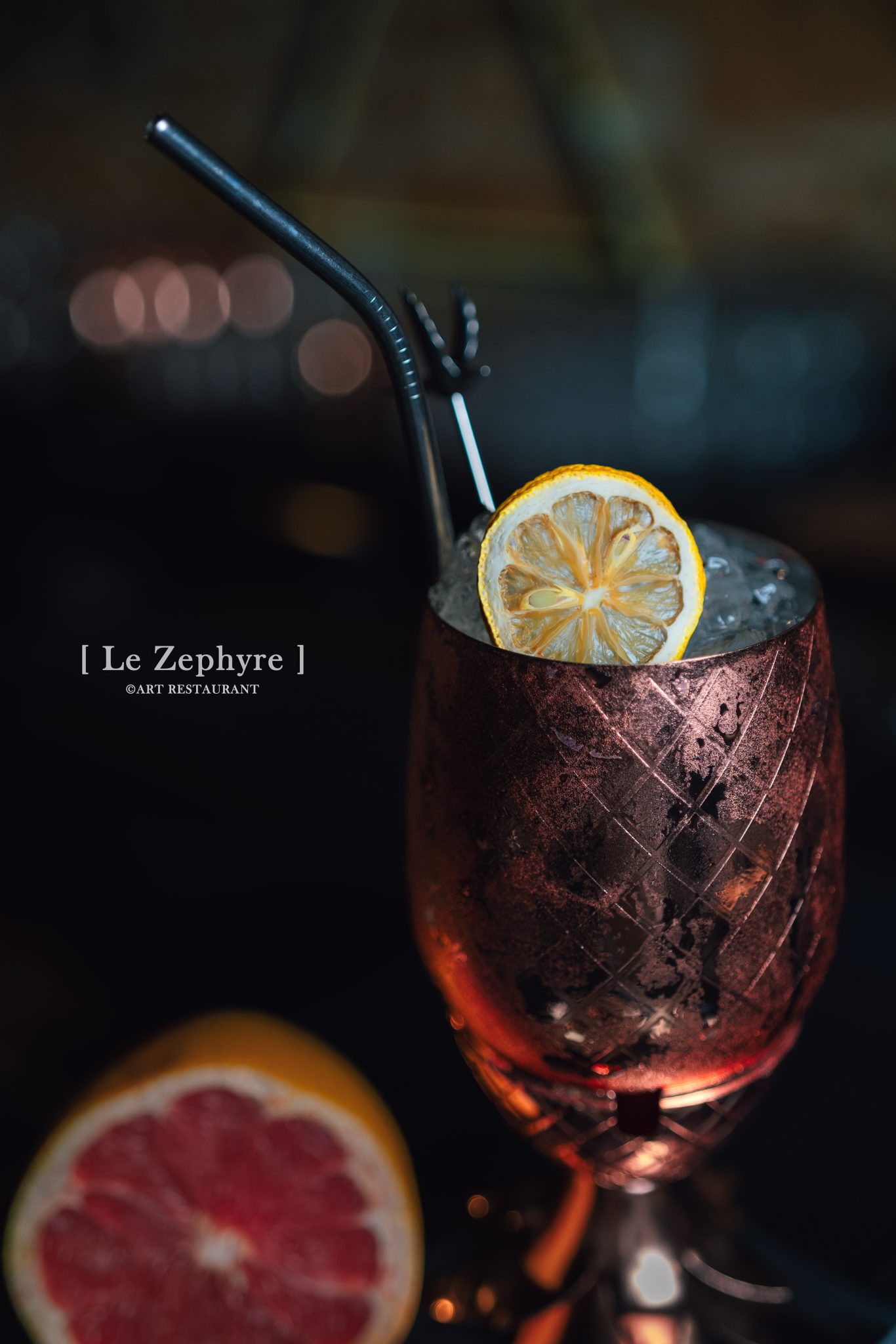 Cocktail Le Zephyre au pamplemousse, Art Restaurant