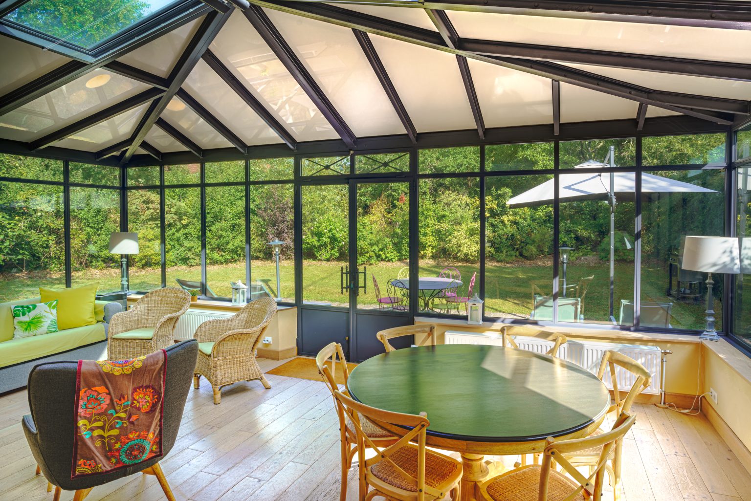 Veranda lumineuse du Gite de l'Ormoy en Sologne