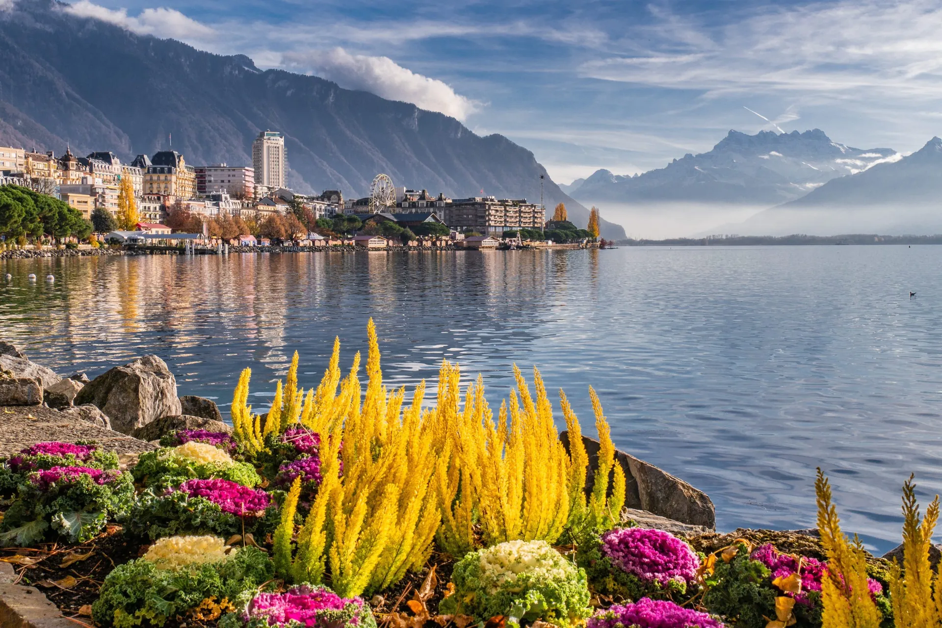 Vidéaste à Genève, le lac Léman et la ville