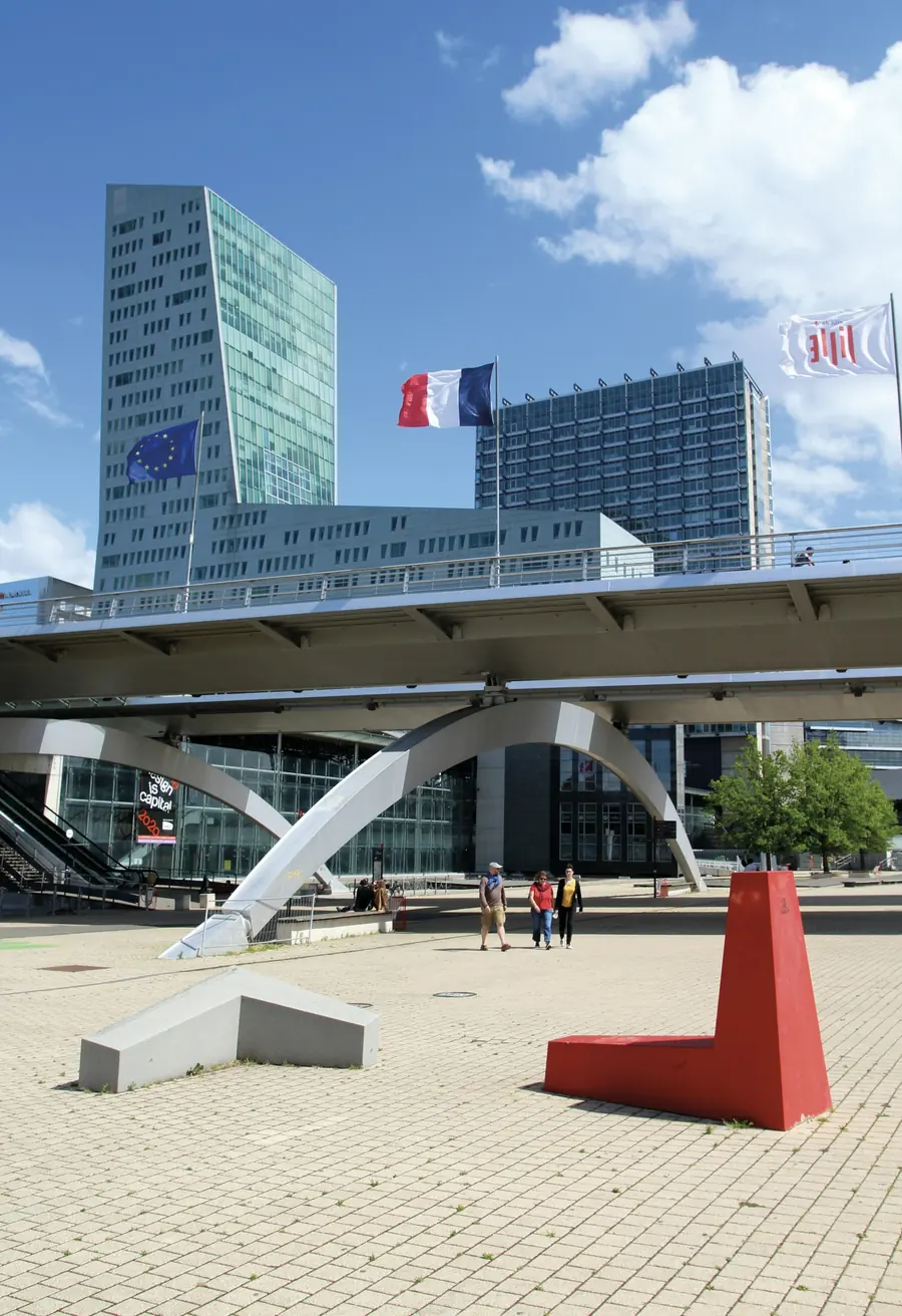 Le quartier d'affaires d'Euralille et ses tours de bureaux